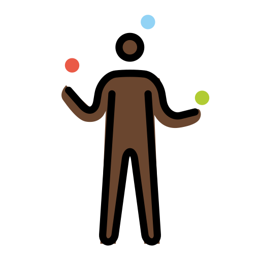 Person Juggling: Dark Skin Tone