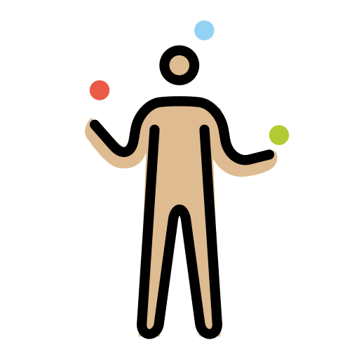 Person Juggling: Medium-Light Skin Tone