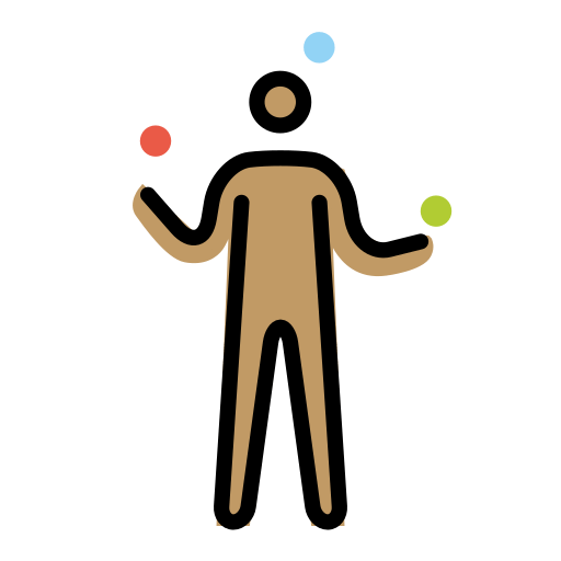 Person Juggling: Medium Skin Tone