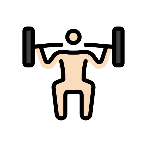 Person Lifting Weights: Light Skin Tone