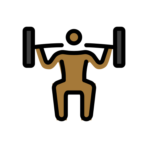 Person Lifting Weights: Medium-Dark Skin Tone
