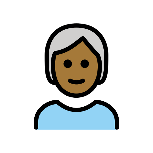 Person: Medium-Dark Skin Tone, White Hair