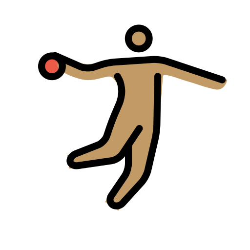 Person Playing Handball: Medium Skin Tone