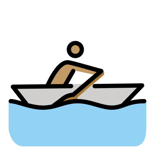 Person Rowing Boat: Medium Skin Tone