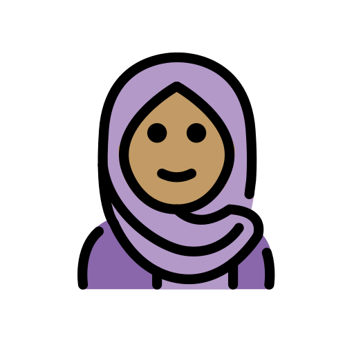 Woman with Headscarf: Medium Skin Tone