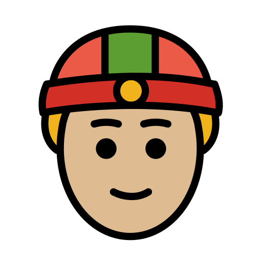 Person with Skullcap: Medium-Light Skin Tone