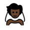 Person with Veil: Dark Skin Tone
