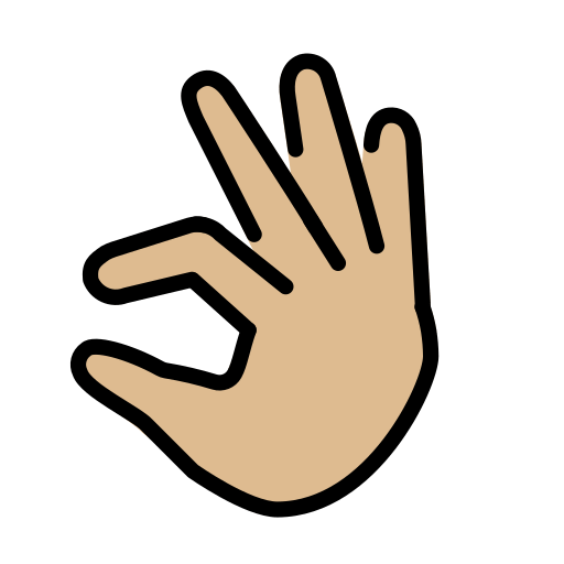 Pinching Hand: Medium-Light Skin Tone