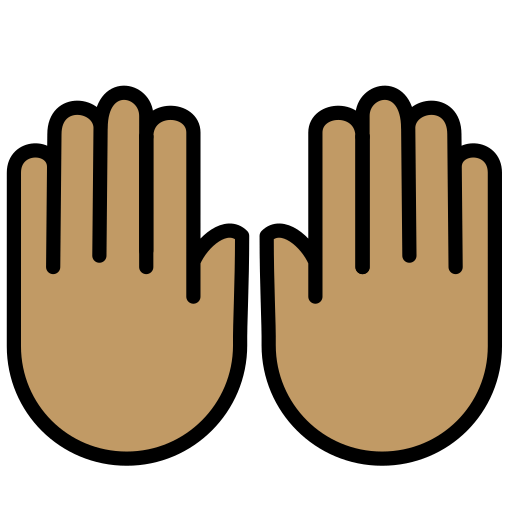 Raising Hands: Medium Skin Tone