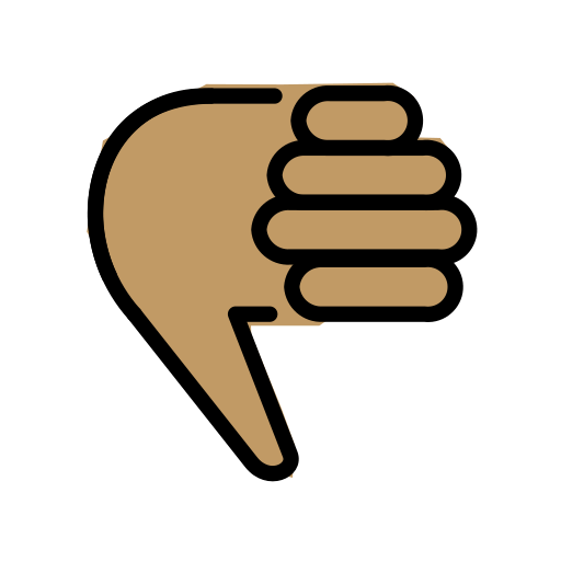 Thumbs Down: Medium Skin Tone