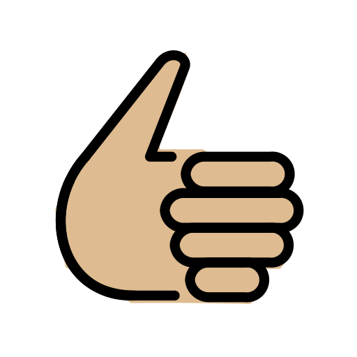 Thumbs Up: Medium-Light Skin Tone