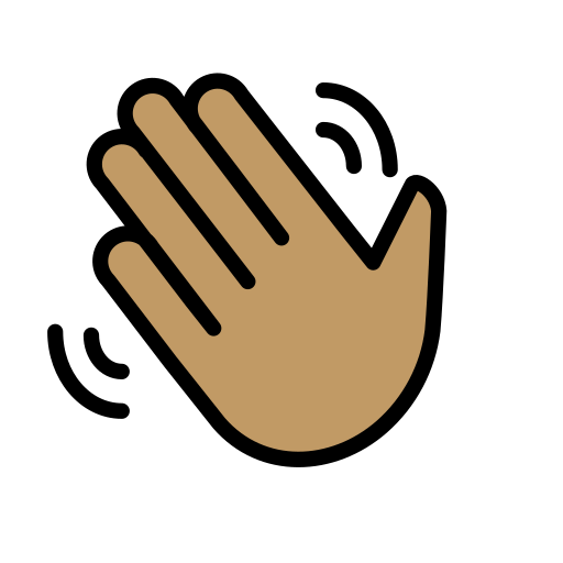 Waving Hand: Medium Skin Tone