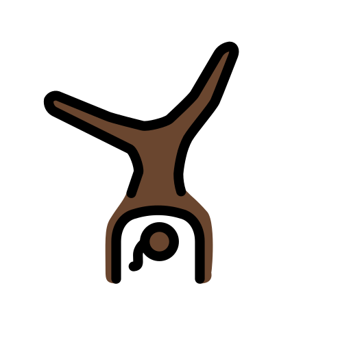 Woman Cartwheeling: Dark Skin Tone