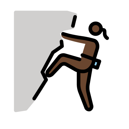 Woman Climbing: Dark Skin Tone