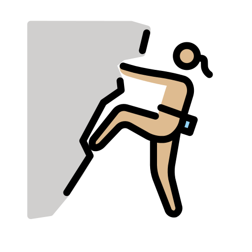 Woman Climbing: Medium-Light Skin Tone