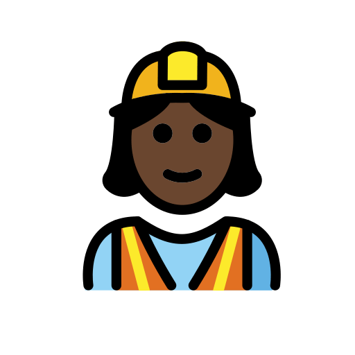 Woman Construction Worker: Dark Skin Tone