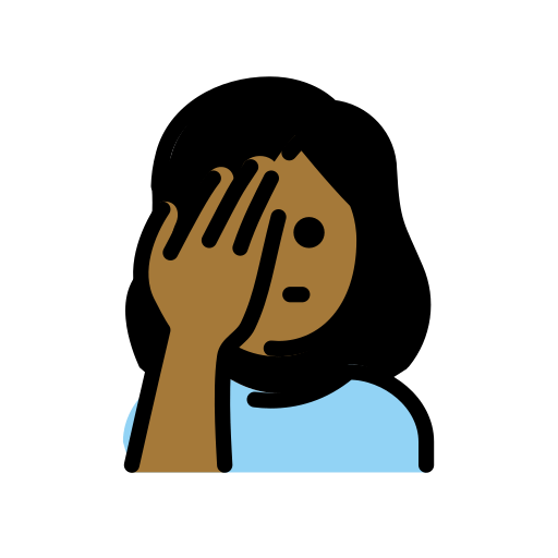 Woman Facepalming: Medium-Dark Skin Tone