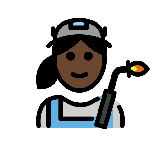 Woman Factory Worker: Dark Skin Tone