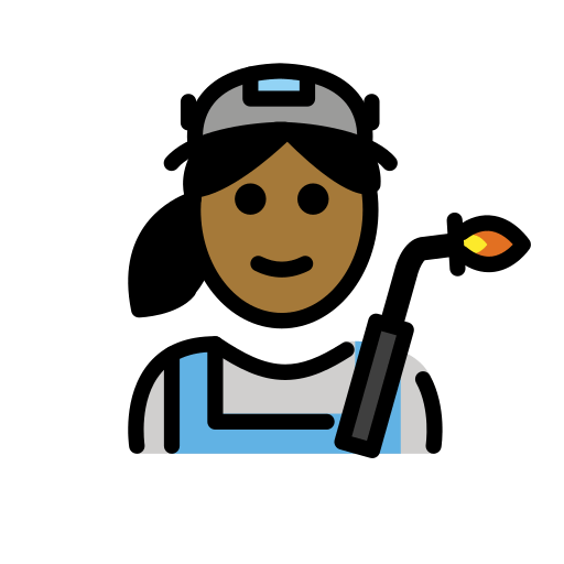 Woman Factory Worker: Medium-Dark Skin Tone