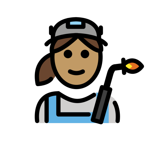 Woman Factory Worker: Medium Skin Tone