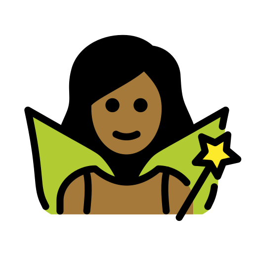 Woman Fairy: Medium-Dark Skin Tone