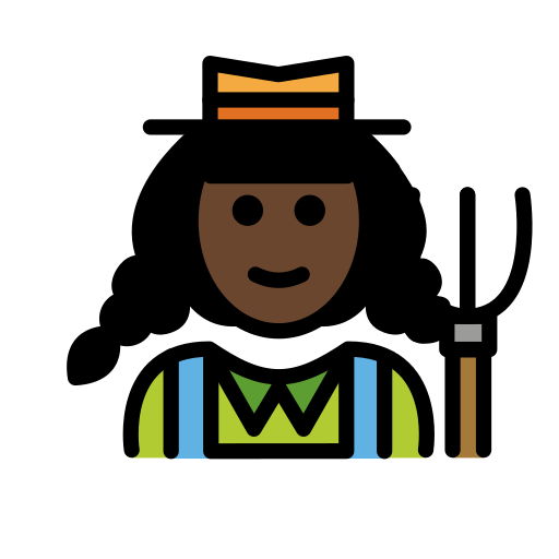 Woman Farmer: Dark Skin Tone