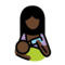 Woman Feeding Baby: Dark Skin Tone