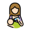 Woman Feeding Baby: Light Skin Tone