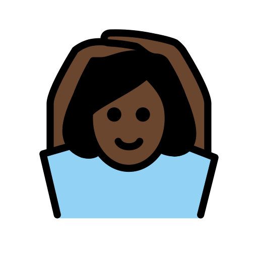 Woman Gesturing OK: Dark Skin Tone