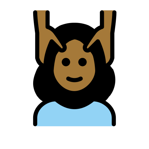Woman Getting Massage: Medium-Dark Skin Tone