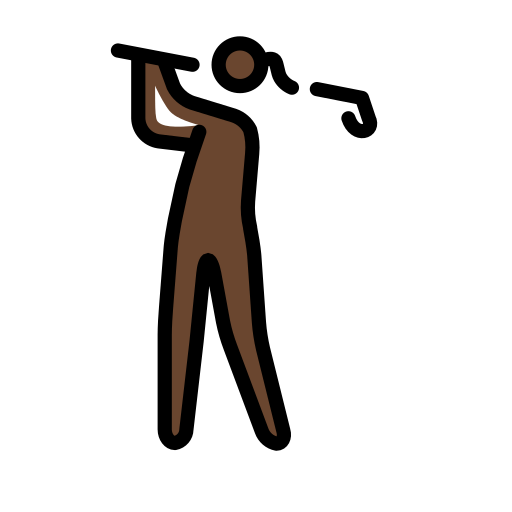 Golferin: Dunkle Hautfarbe Golferin: Dunkle Hautfarbe