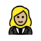 Woman in Tuxedo: Medium-Light Skin Tone