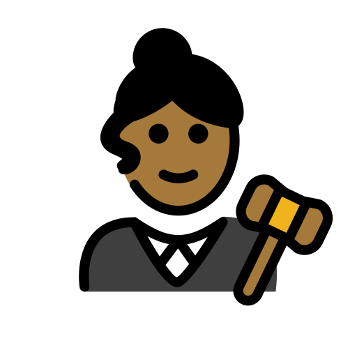 Woman Judge: Medium-Dark Skin Tone