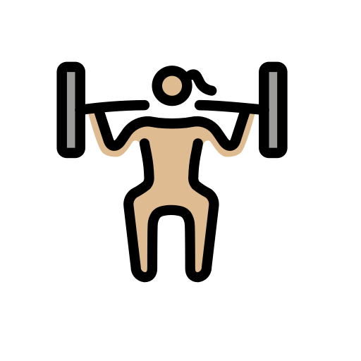 Woman Lifting Weights: Medium-Light Skin Tone
