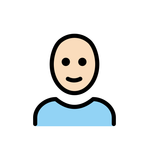 Woman: Light Skin Tone, Bald