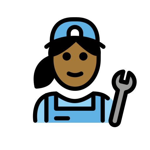 Woman Mechanic: Medium-Dark Skin Tone