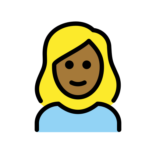 Woman: Medium-Dark Skin Tone, Blond Hair