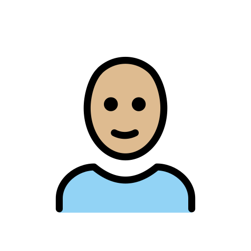 Woman: Medium-Light Skin Tone, Bald
