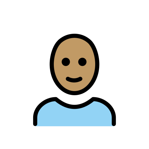 Woman: Medium Skin Tone, Bald