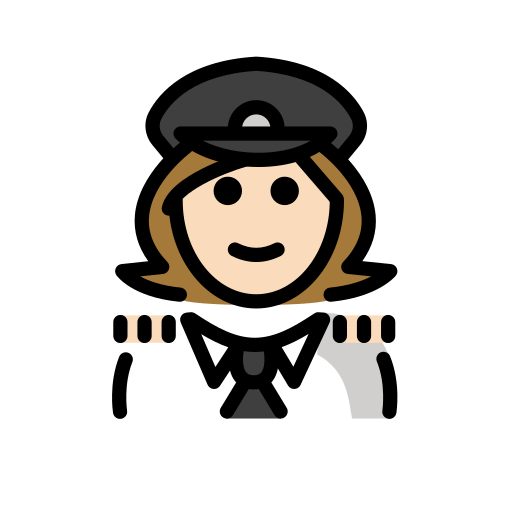Woman Pilot: Light Skin Tone
