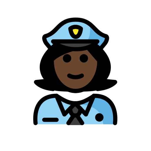 Woman Police Officer: Dark Skin Tone