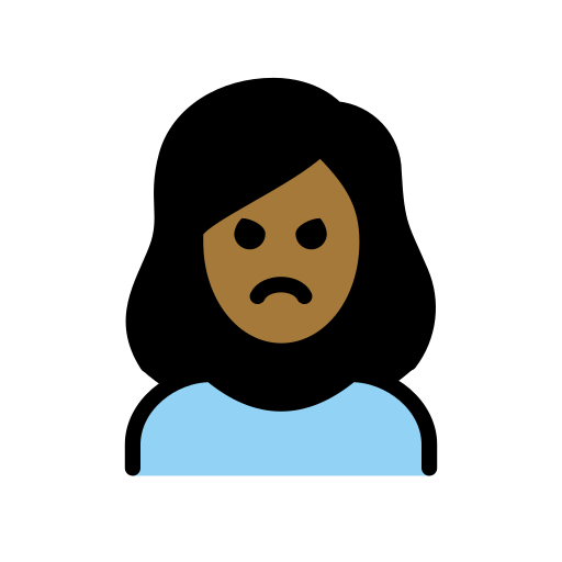 Woman Pouting: Medium-Dark Skin Tone