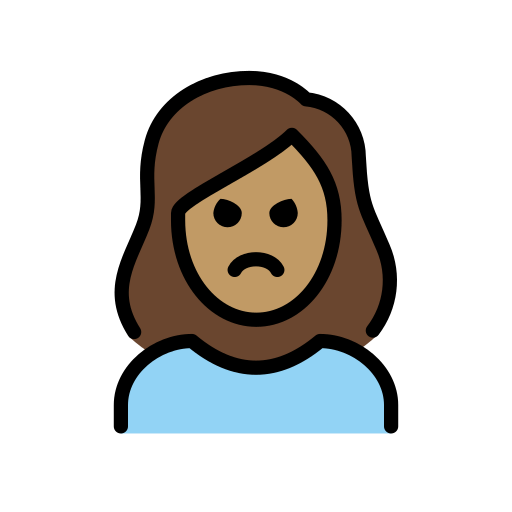 Woman Pouting: Medium Skin Tone
