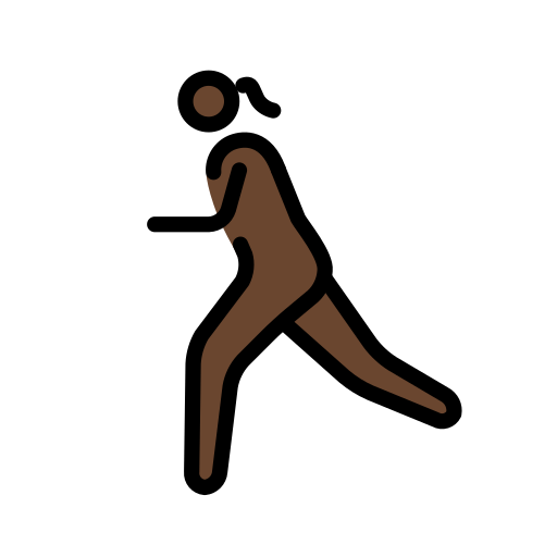 Woman Running: Dark Skin Tone