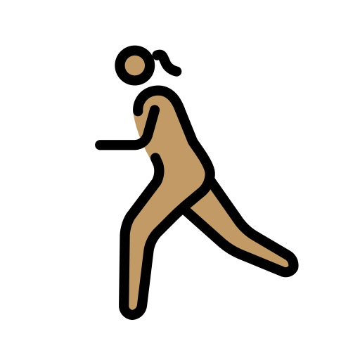 Woman Running: Medium Skin Tone