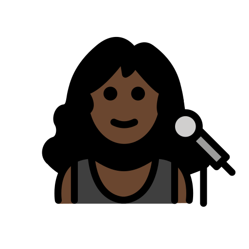 Woman Singer: Dark Skin Tone