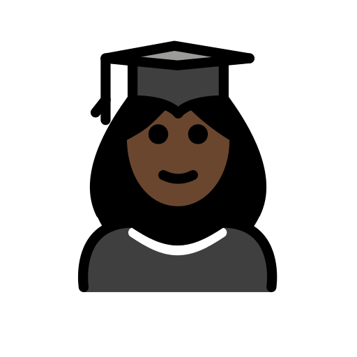 Woman Student: Dark Skin Tone