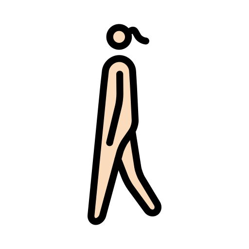 Woman Walking: Light Skin Tone