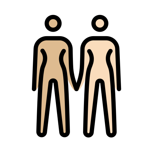 Women Holding Hands: Medium-Light Skin Tone, Light Skin Tone