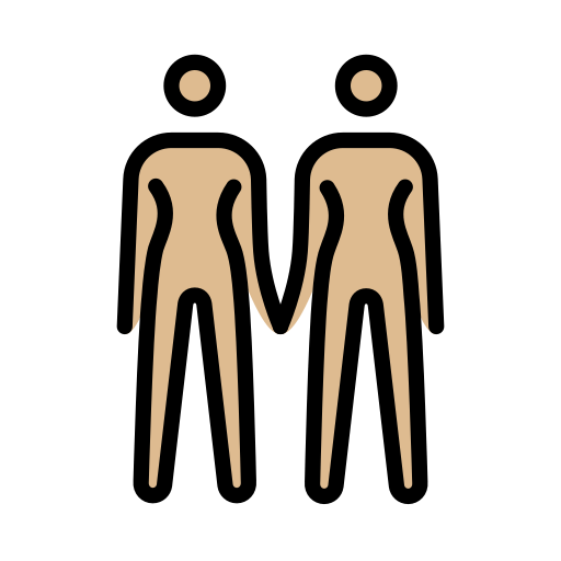 Women Holding Hands: Medium-Light Skin Tone